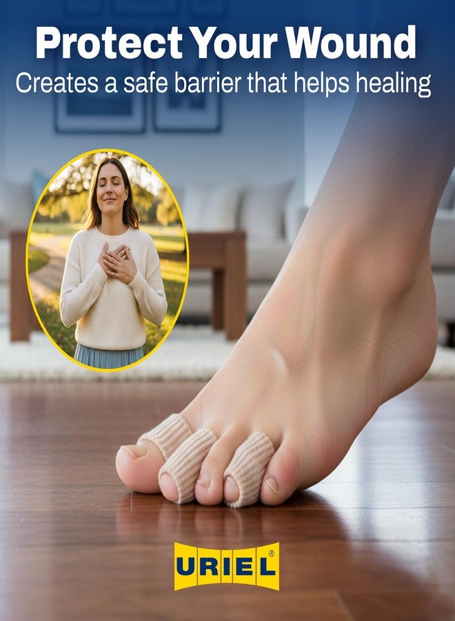 URIEL Silicone Toe Sleeves – Cuttable Toe Cushions for Corns, Calluses, Blisters and Ingrown Nails – Soft Protective Tubes for Comfortable Everyday Wear - Image 2